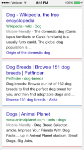 iPhone SERP