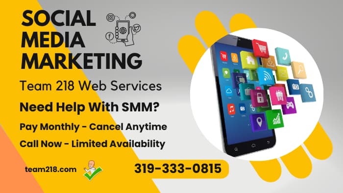 social media marketing by Team 218 Web Services