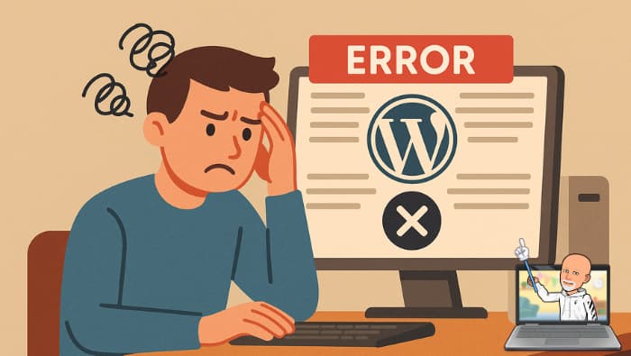 WordPress Security Tips Frustrated Computer User