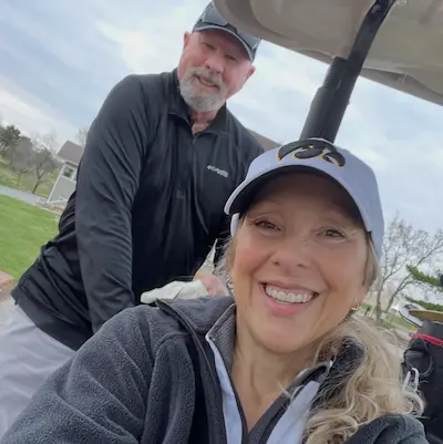 Kim & Chuck at The Oaks Golf Course in Lake of the Ozarks Kim Hersey and Chuck Hersey