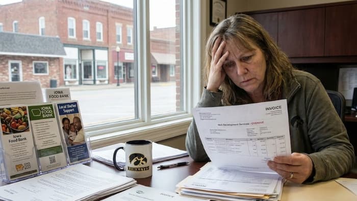 Nonprofit Board Member Reviewing Invoice