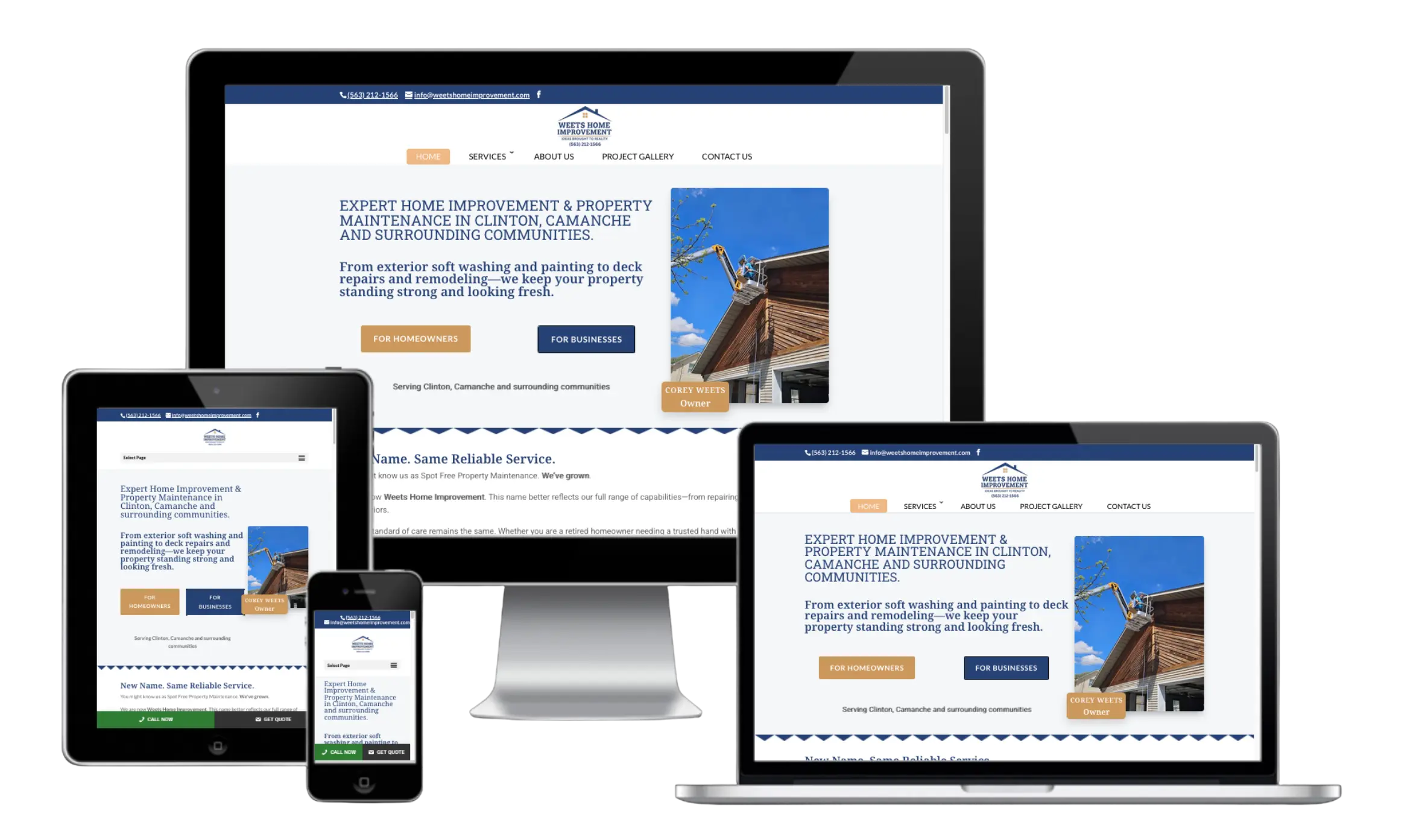 Weets Home Improvement website