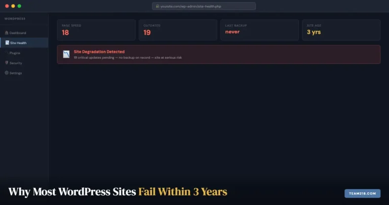 Why most WordPress sites fail within 3 years